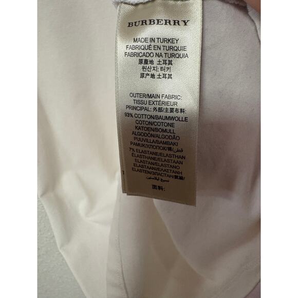 Burberry Plaid Cuff Tee White Size XS - Picture 4 of 7